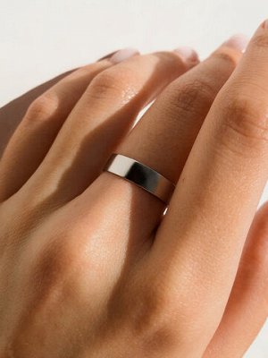 Серебряное глянцевое кольцо, 5 мм