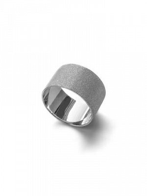 Серебряное матовое широкое кольцо, 11 мм