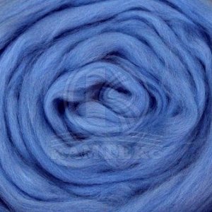 Лента для валяния КАМТЕКС, 100% полутонкая шерсть, голубой, 50 гр