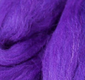 Шерсть для валяния 100% полутонкая шерсть, 50 гр., № 698 темно-фиолетовый