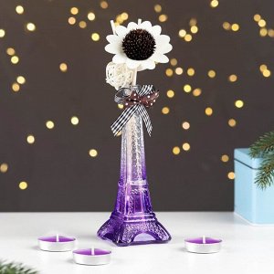Набор подарочный новогодний "Париж":ваза,свечи,аромамасло лаванда,декор, "Богатство Аромата"