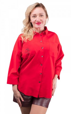 Рубашка женская с принтом 252676 , размер 50,52,54,56