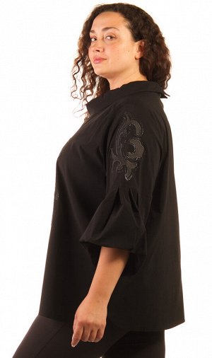 Блузка женская с вышивкой 253435, размер 48,50,52,54,56,58