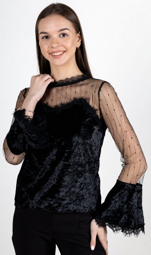 Блузка женская велюровая 253027, размер 42-44
