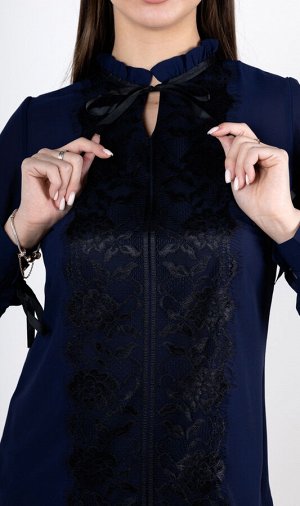 Блузка женская с кружевом 253028, размер 42,44,46,48