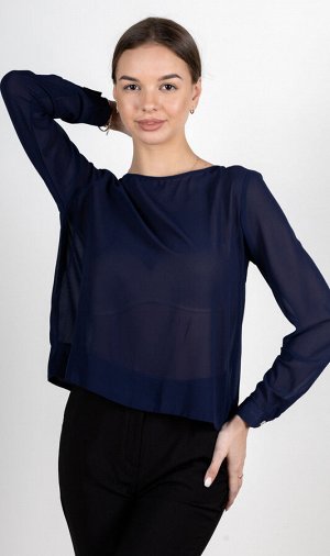 Блузка женская полупрозрачная 253026, размер 46,48,50,54