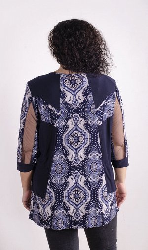 Женская блузка удлиненная 248345 размер 54, 56, 58, 60, 62