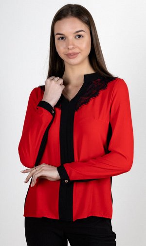 Блузка женская с кружевом 253014, размер 42,44