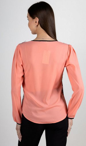 Блузка женская с кружевом 253015, размер 42,44,46,48