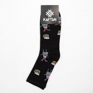 Носки новогодние мужские KAFTAN "Заяц" размер 41-44 (27-29 см), цвет чёрный
