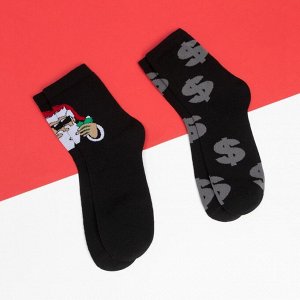 Набор новогодних мужских носков KAFTAN "Be rich" размер 41-44