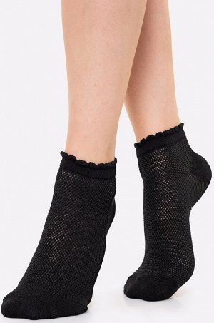 Женские носки в сетку, цвет черный