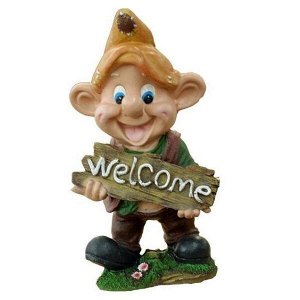 Эльф с табличкой Welcome 16*31см 9101-3 Мт