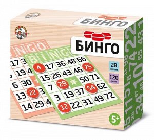 Игра настольная "Бинго" (карт.фишки) арт.04209