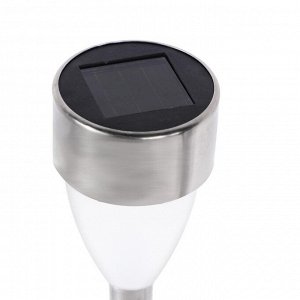 Садовый светильник на солнечной батарее «Матовый конус», 5 ? 35 ? 5 см, 1 LED, свечение тёплое белое