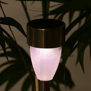 Садовый светильник на солнечной батарее «Матовый конус», 5 ? 35 ? 5 см, 1 LED, свечение тёплое белое