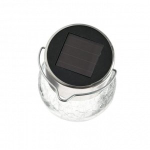 Садовый светильник на солнечной батарее «Лампочка», 7 ? 9 ? 7 см, 1 LED, свечение тёплое белое