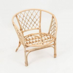 Садовое кресло "Индо" из ротанга, с бежевой подушкой, 70 х 68 х 71 см