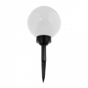 Садовый светильник на солнечной батарее «Средний шар», 15 ? 38 ? 15 см, 4 LED, свечение тёплое белое