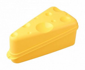 Контейнер для сыра, треугольный, пластик, желтый