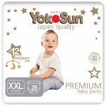 Детские одноразовые подгузники-трусики &quot;YokoSun&quot; PREMIUM размер XXL (15-23кг.) 28 ШТ.