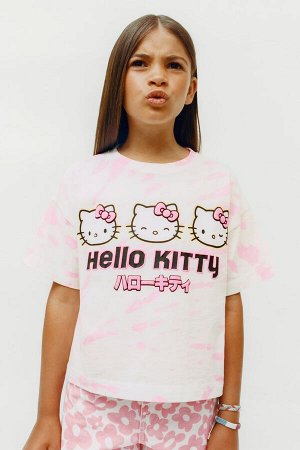 Hello kitty ©  галстук-dye футболка