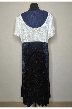 Платье Bazalini 538 бело-синий