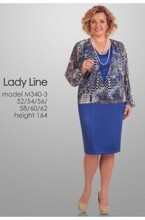 Платье Lady Line 340 платье+блуза василек