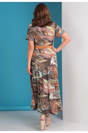 Платье Anastasia Mak 510 перо коричневый