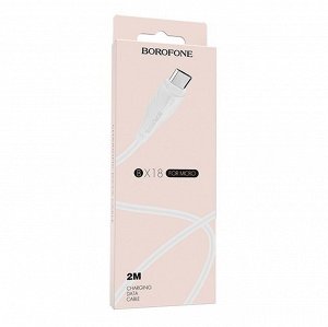 Кабель USB - micro USB Borofone BX18  200см 2,4A (white)