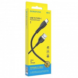 Кабель USB - Type-C Borofone BX51  100см 3A (black)