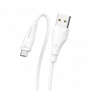 Кабель USB - micro USB Borofone BX18  200см 2,4A (white)