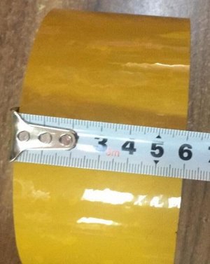 Скотч желтый 60 мм намотка 2 см
