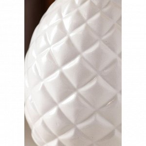 Ваза керамическая "Ананас", настольная, белая, 33 см