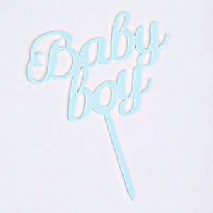 Топпер для торта Baby boy, светло-голубой