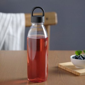 ИКЕА/365+ Бутылка для воды,в полоску/темно-серый, 0,7л