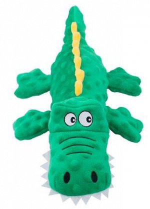 Крокодил зеленый с пищалкой текстиль 37*19*8см (N1)