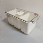 Контейнер для хранения с крышкой/Контейнер на три отсека для сыпучих продуктов