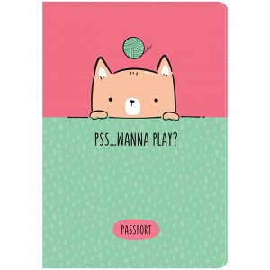 Обложка для паспорта MESHU ""Wanna play?"", ПВХ, 2 кармана