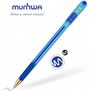 Ручка шариковая MunHwa ""MC Gold"" синяя, 0,7мм, грип, штрих-код