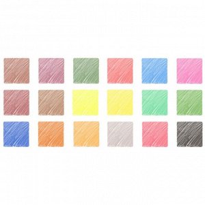 Карандаши 18 цветов Calligrata, ЭКОНОМ, заточенные, трёхгранные, пластиковые, картонная упаковка, европодвес