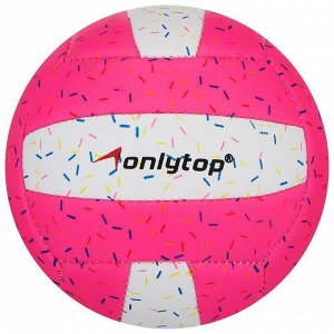 Мяч волейбольный ONLYTOP «Пончик», ПВХ, машинная сшивка, 18 панелей, размер 2, 152 г