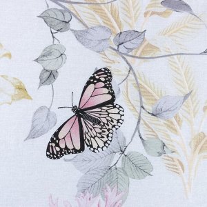 Простыня LoveLife Spring butterflies 160*200*25 см, 100% хлопок, поплин, 125 г/м?