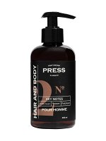 Press Gurwits Perfumerie Pour Homme  -  Мужской шампунь-гель 2 в 1 для волос и тела №2 for Men Head &amp; Body,  Tonka bean, Pepper, Patchouli.