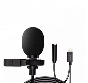 Микрофон петличный для IPhone Earldom ET-E40(2м, lightning)