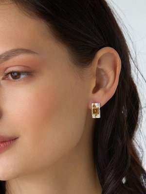 Нежные серьги из натурального янтаря «Претория»