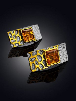 Серьги из золотистого янтаря «Эритрея»