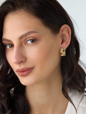 Эффектные серьги «Элевсина» из натурального янтаря