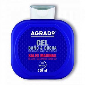 AGRADO гель для ванн Морская соль "Marine salts"увлажняющий 750мл