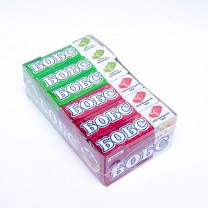 Леденцы БОБС микс мята-эвкалипт, малиновый чай, набор из 18 упаковок